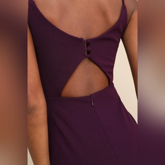 Lulus Moments of Bliss Purple Backless Mermaid Maxi Dress M Wedding Party Prom - Picture 5 of 10